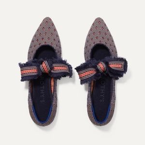 Rothy's Coral dot Mary Jane points NIB